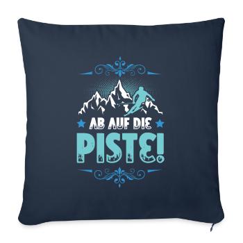 ab auf die piste - Sofakissenbezug 45 x 45 cm - Navy - Vorne