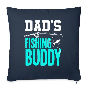 Funny Fishing Angler Son Father Fisherman Gift - Sofa pillowcase 17,3'' x 17,3'' (45 x 45 cm) - navy - Front