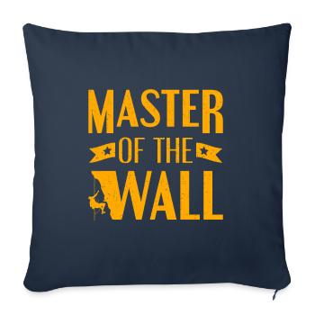 Maître d’escalade du mur Escalade - Housse de coussin décorative 45 x 45 cm - bleu marine - Devant