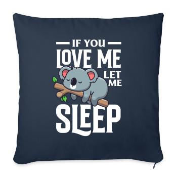 Funny Sleeping Koala Koala Bear Gift - Sofa pillowcase 17,3'' x 17,3'' (45 x 45 cm) - navy - Front
