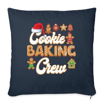 Cookie Baking Crew Christmas Baking - Sofa pillowcase 17,3'' x 17,3'' (45 x 45 cm) - navy - Front