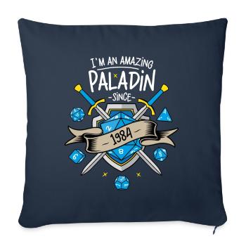 Ich bin seit 1984 ein erstaunlicher Paladin - Sofakissenbezug 45 x 45 cm - Navy - Vorne