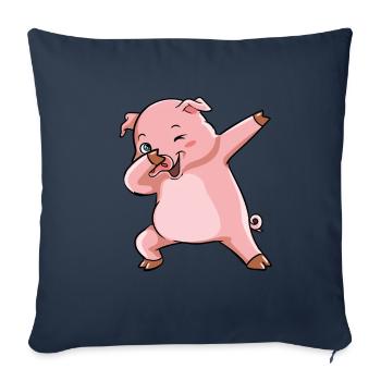 Dabbing Schwein Sieger Sau - Sofakissenbezug 45 x 45 cm - Navy - Vorne