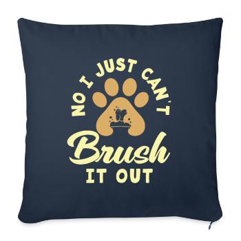 Toiletteur pour chiens Toiletteur pour chiens Salon pour chiens Toiletteurs pour chiens - Housse de coussin décorative 45 x 45 cm - bleu marine - Devant