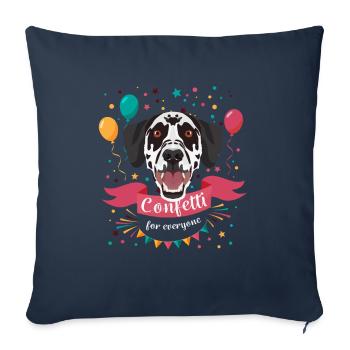 Carnaval dalmate Carnaval - Housse de coussin décorative 45 x 45 cm - bleu marine - Devant