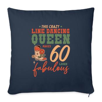 Cette reine de la danse en ligne rend 60 fabuleux - Housse de coussin décorative 45 x 45 cm - bleu marine - Devant