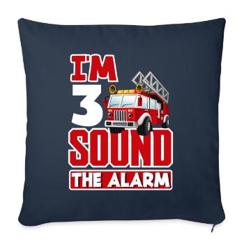 3rd birthday 3 years firefighter firefighter - Sofa pillowcase 17,3'' x 17,3'' (45 x 45 cm) - navy - Front