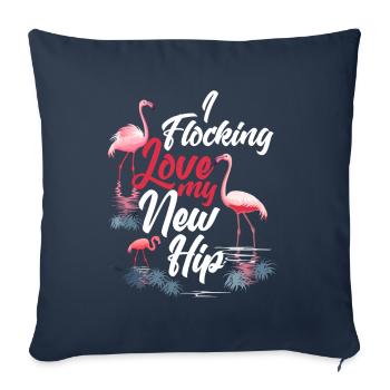 Chirurgie artificielle de l’articulation de la hanche prothèse de hanche - Housse de coussin décorative 45 x 45 cm - bleu marine - Devant