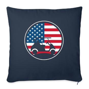 Golfeurs Golfeurs Golfeurs Golfeurs - Housse de coussin décorative 45 x 45 cm - bleu marine - Devant