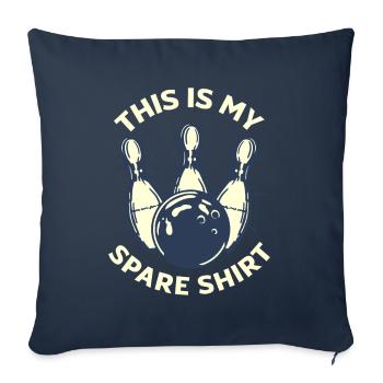 Bowling Drôle Bowling Bowler Cadeau - Housse de coussin décorative 45 x 45 cm - bleu marine - Devant