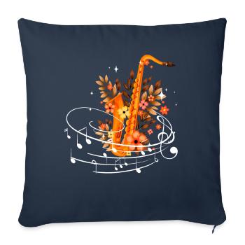 Music Musicians Saxophone Saxophone Musician - Sofa pillowcase 17,3'' x 17,3'' (45 x 45 cm) - navy - Front
