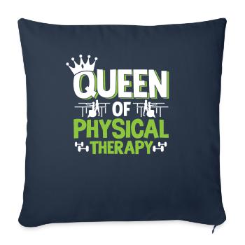 Physiothérapie Physiothérapeute Physiothérapeute - Housse de coussin décorative 45 x 45 cm - bleu marine - Devant