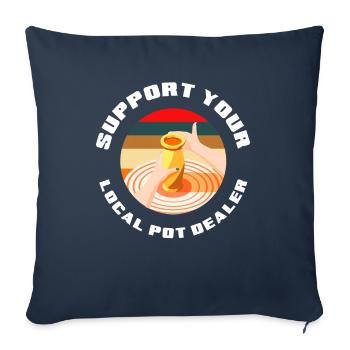 Poterie Poterie Poterie Poterie Poterie Poterie Poterie Poterie Poterie - Housse de coussin décorative 45 x 45 cm - bleu marine - Devant
