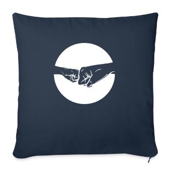 Family - Children - Father and son - Grandpa and grandson - Sofa pillowcase 17,3'' x 17,3'' (45 x 45 cm) - navy - Front