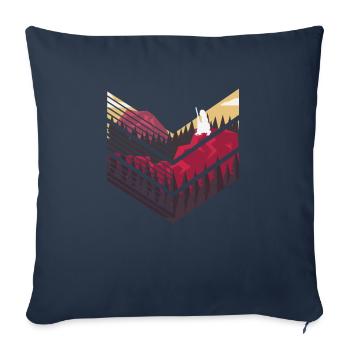 Hunter, wonderful nature - Sofa pillowcase 17,3'' x 17,3'' (45 x 45 cm) - navy - Front