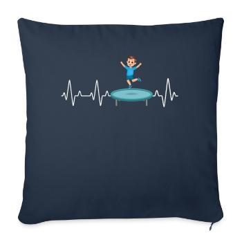 Trampoline Young Jumping - Sofa pillowcase 17,3'' x 17,3'' (45 x 45 cm) - navy - Front