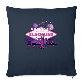 Slackline, Urbain & Lifestyle - Housse de coussin décorative 45 x 45 cm - bleu marine - Devant