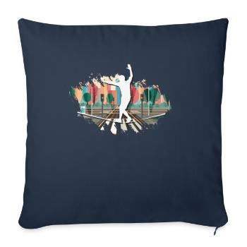 Slackline, Urbain, Lifestyle & City - Housse de coussin décorative 45 x 45 cm - bleu marine - Devant