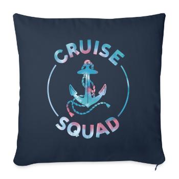 First Time Cruiser Cruise 2022 Tie Dye Print - Housse de coussin décorative 45 x 45 cm - bleu marine - Devant