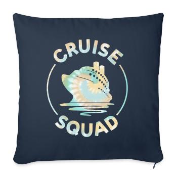 First Time Cruiser Cruise 2022 Tie Dye Print - Housse de coussin décorative 45 x 45 cm - bleu marine - Devant