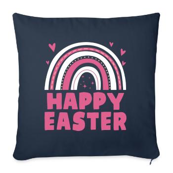 Happy Easter Women Kids Rainbow - Sofa pillowcase 17,3'' x 17,3'' (45 x 45 cm) - navy - Front