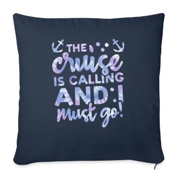 Die Kreuzfahrt ruft an und ich gehe Tie Dye Print - Sofakissenbezug 45 x 45 cm - Navy - Vorne