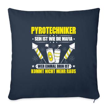 Pyrotechniker Feuerwerk Pyrotechnik Pyrotechnician - Sofakissenbezug 45 x 45 cm - Navy - Vorne