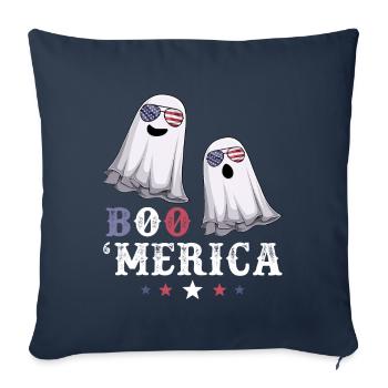 Ghost Merica 4th of July USA American Flag - Sofa pillowcase 17,3'' x 17,3'' (45 x 45 cm) - navy - Front