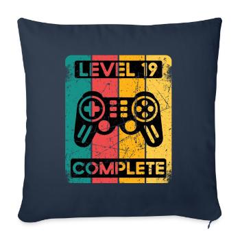 19th Birthday Shirt Gamer Gambler Men Gift - Sofa pillowcase 17,3'' x 17,3'' (45 x 45 cm) - navy - Front