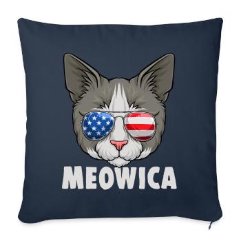 Cat 4th of July USA Kitten American Flag - Sofakissenbezug 45 x 45 cm - Navy - Vorne