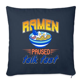 Ramen paused talk fast - Sofakissenbezug 45 x 45 cm - Navy - Vorne