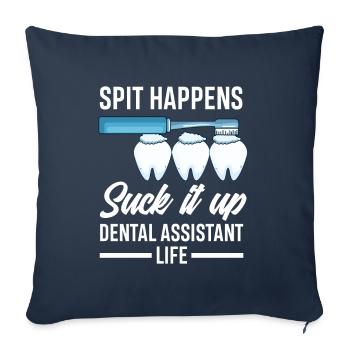 Dentiste Assistant dentaire Assistant dentaire Cadeau - Housse de coussin décorative 45 x 45 cm - bleu marine - Devant