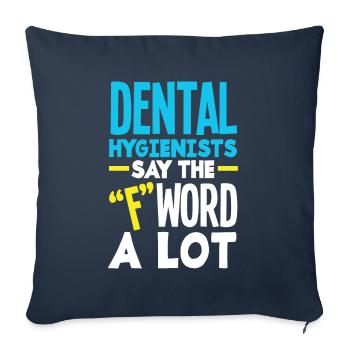 Dentiste Assistant dentaire Assistant dentaire Cadeau - Housse de coussin décorative 45 x 45 cm - bleu marine - Devant