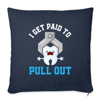 Dentiste Assistant dentaire Assistant dentaire Cadeau - Housse de coussin décorative 45 x 45 cm - bleu marine - Devant