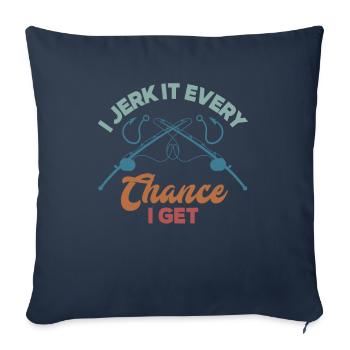 Fun Fishing Angler Fisherman Gift - Sofa pillowcase 17,3'' x 17,3'' (45 x 45 cm) - navy - Front