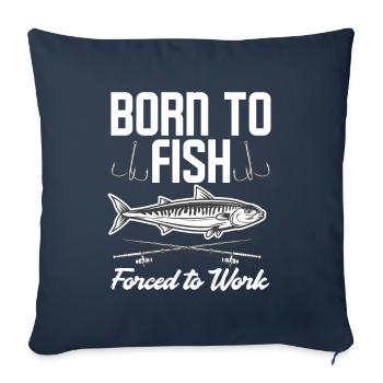 Fun Fishing Angler Fisherman Gift - Sofa pillowcase 17,3'' x 17,3'' (45 x 45 cm) - navy - Front