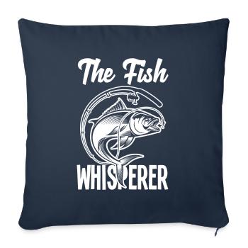 Fun Fishing Angler Fisherman Gift - Sofa pillowcase 17,3'' x 17,3'' (45 x 45 cm) - navy - Front