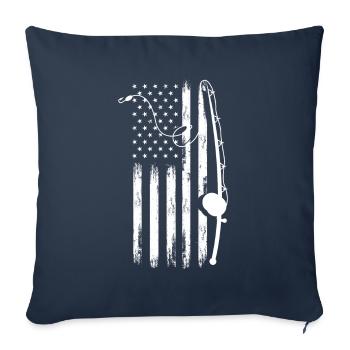 Fun Fishing Angler Fisherman Gift - Sofa pillowcase 17,3'' x 17,3'' (45 x 45 cm) - navy - Front