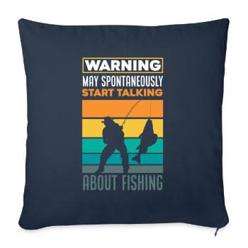 Fun Fishing Angler Fisherman Gift - Sofa pillowcase 17,3'' x 17,3'' (45 x 45 cm) - navy - Front