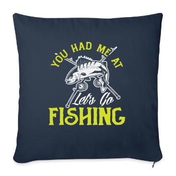 Fun Fishing Angler Fisherman Gift - Sofa pillowcase 17,3'' x 17,3'' (45 x 45 cm) - navy - Front