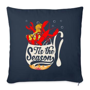Crawfish Season Cooking Funny crayfish - Sofa pillowcase 17,3'' x 17,3'' (45 x 45 cm) - navy - Front