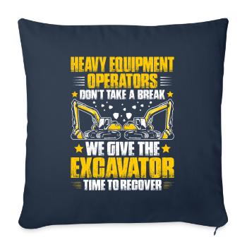 Baggerfahrer Baggerführer Heavy Equipment Operator - Sofakissenbezug 45 x 45 cm - Navy - Vorne
