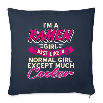 I'm a ramen girl - Sofakissenbezug 45 x 45 cm - Navy - Vorne