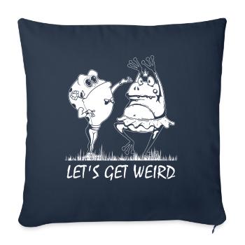 Strange Frogs Funny Amphibian - Sofa pillowcase 17,3'' x 17,3'' (45 x 45 cm) - navy - Front