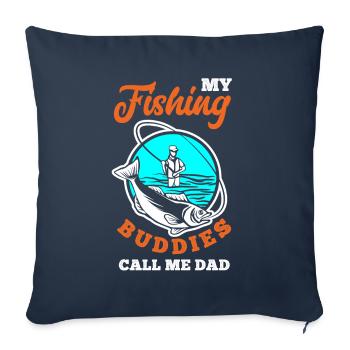 Fun Fishing Angler Fisherman Gift - Sofa pillowcase 17,3'' x 17,3'' (45 x 45 cm) - navy - Front