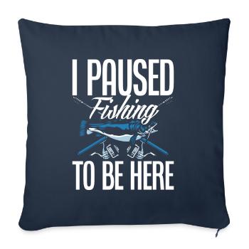 Fun Fishing Angler Fisherman Gift - Sofa pillowcase 17,3'' x 17,3'' (45 x 45 cm) - navy - Front