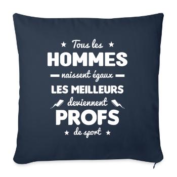 Les meilleurs hommes deviennent profs de sport - Housse de coussin décorative 45 x 45 cm - bleu marine - Devant