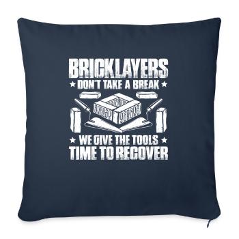 Maurer Maurermeister Mauerwerk Bricklayer Mason - Sofa pillowcase 17,3'' x 17,3'' (45 x 45 cm) - navy - Front