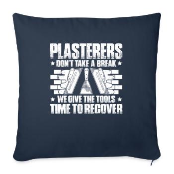 Stuckateur Plasterer Stukkateur Gipser Verputzer - Sofa pillowcase 17,3'' x 17,3'' (45 x 45 cm) - navy - Front