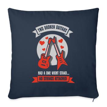 Two broken guitars had a one night stand - Sofakissenbezug 45 x 45 cm - Navy - Vorne
